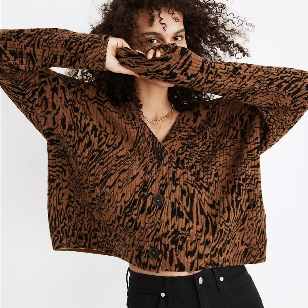 Madewell Tigerized Sweater Cardigan
